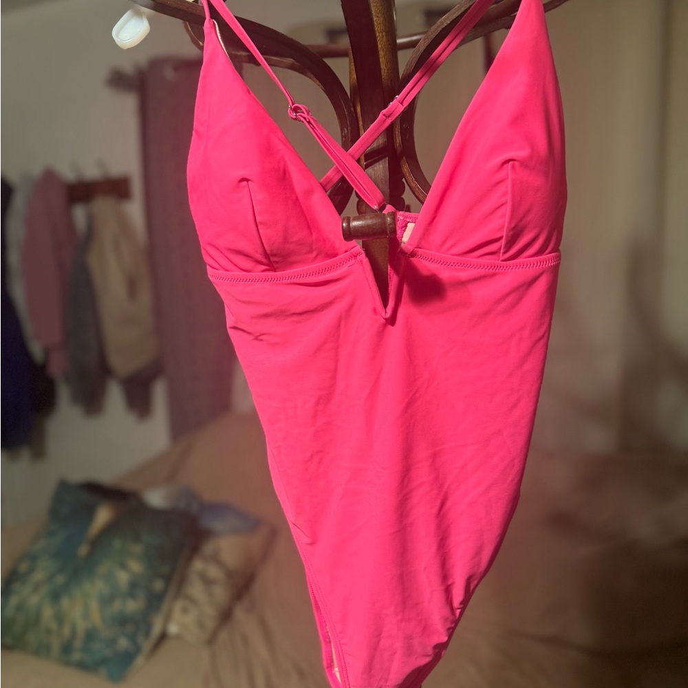 Cupshe Bright Pink Swimsuit